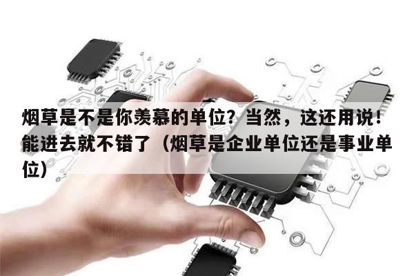 烟草是不是你羡慕的单位？当然，这还用说！能进去就不错了（烟草是企业单位还是事业单位）